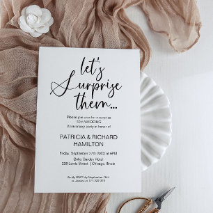 Wedding Anniversary Surprise Party Invitations