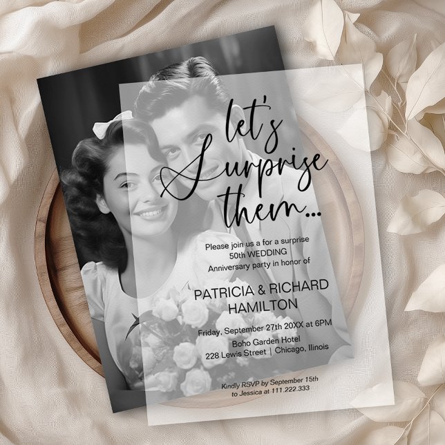 Wedding Anniversary Surprise Party Invitations (Creator Uploaded)