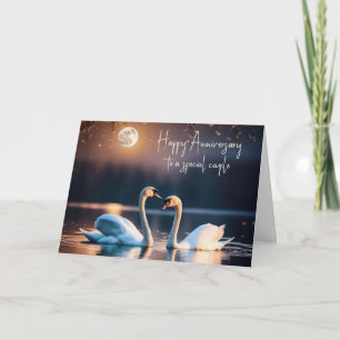 Wedding Anniversary Swans Card