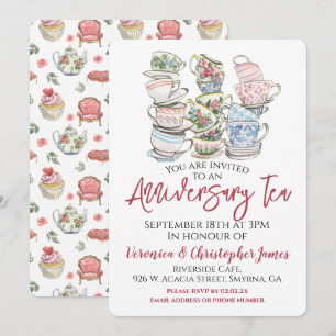 Wedding Anniversary Tea Party Invitation