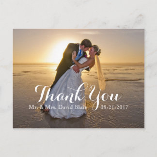Wedding Anniversary Thank You Photo Note Cards