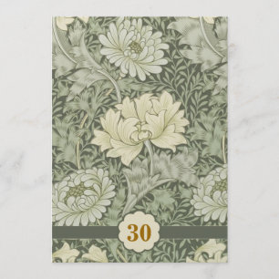 wedding anniversary vintage flowers invitation