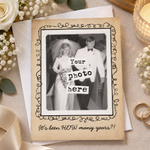 Wedding Anniversary Vintage Photo Template