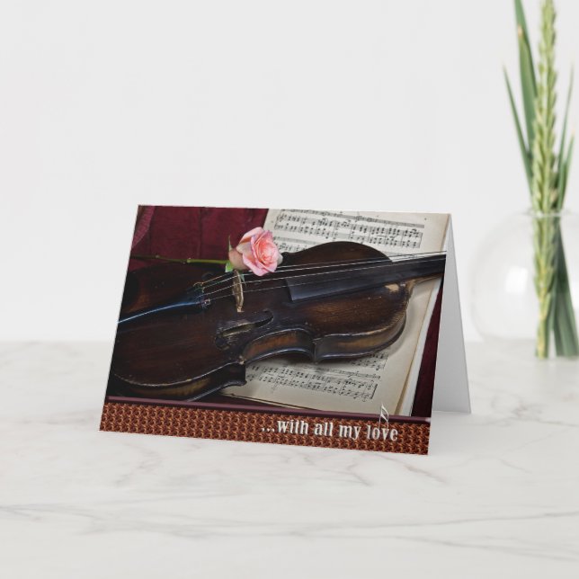 Wedding Anniversary Violin Card (Front)