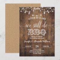 Wedding Anniversary We Still Do BBQ Invitation