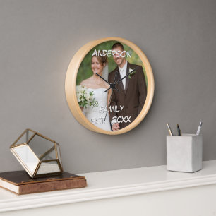 Wedding Anniversary Wedding Photo Wall Clock