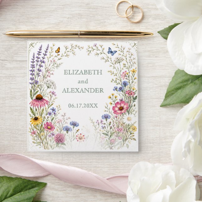 Wedding/Anniversary Wildflower Seed Packet Favour Envelope (Wedding)