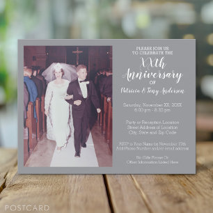 Wedding Anniversary with Vintage Photo Frame Postcard