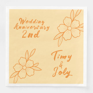 wedding annivesary napkin