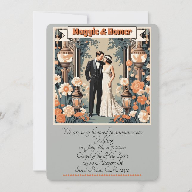 " WEDDING ANNOUNCEMENT " (Front)