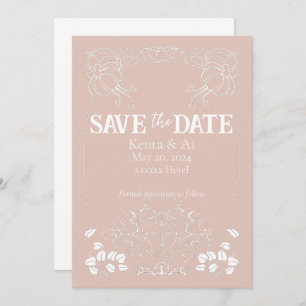 Wedding Announcement,  Art Nouveau Invitation