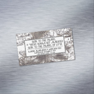 "Wedding Announcement Favours" Business Card Magne