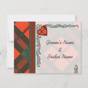 Wedding Announcement RSVP Invitation Scott Tartan