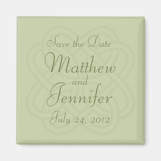 Wedding Announcement Save the Date Magnet - Square (Front)