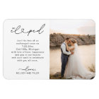 Wedding Announcement We Eloped Script Photo Card
