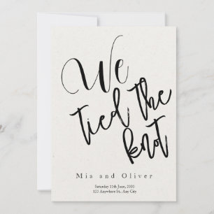 Wedding announcement " We Tied The Knot "