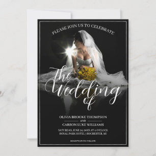 Wedding Announcement with Sitting Bride - Classic 