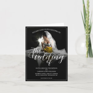 Wedding Announcement with Sitting Bride - Classic
