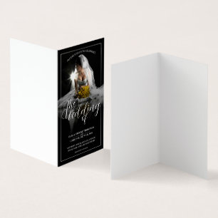 Wedding Announcement with Sitting Bride - Classic