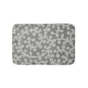 Wedding Antique Lace Linen White Classic Pretty Bath Mat