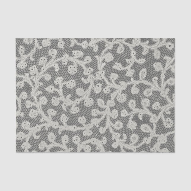 Wedding Antique Lace Linen White Classic Pretty Tissue Paper (Front)