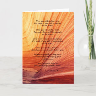 Wedding Apache Blessing Feel No Rain Inside v2 Card