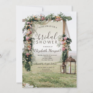 Wedding Arbor Lantern Bridal Shower  Invitation