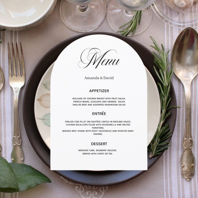 Wedding arch dinner menu card (Creator Uploaded)
