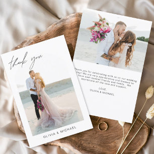 Wedding Arch Thank You Photo Minimalist Romantic Card