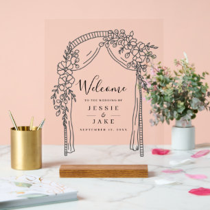 Wedding arch. Transparent arbour wedding Acrylic Sign