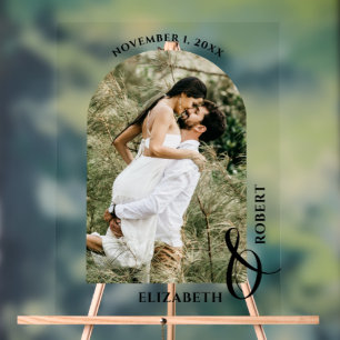Wedding Arched Photo Welcome Sign