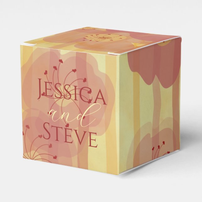 Wedding Asian Influenced Classic Favour Box (Front Side)