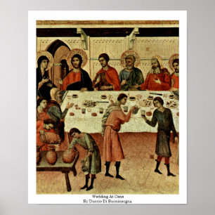 Wedding At Cana By Duccio Di Buoninsegna Poster