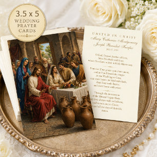 Wedding at Cana Catholic Marriage Prayer Favour Card