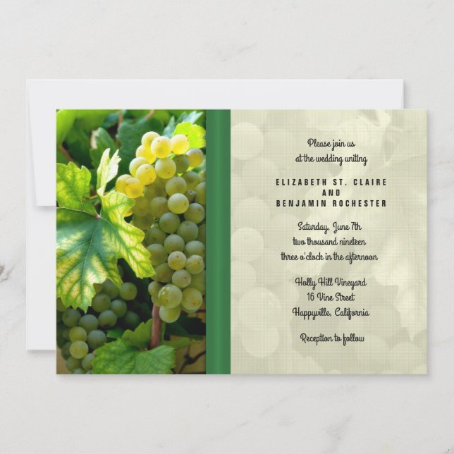 Wedding at the Vineyard Invitation (Front)
