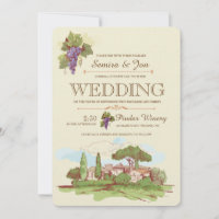 Wedding At The Vineyard Invitation