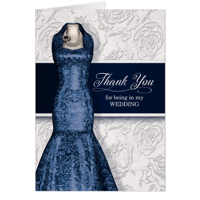 Wedding Attendant Navy Blue (Front)