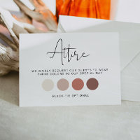 Wedding Attire Card, Dress Code Invitation Insert