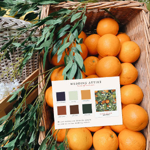 Wedding Attire   Citrus Colour Palette Invitation