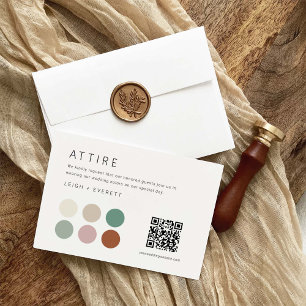 Wedding Attire Colour Palette Dress Code Enclosure Invitation