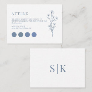 Wedding Attire Dress Code Cards