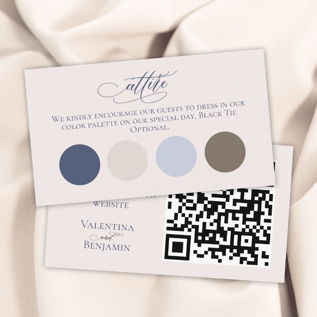 Wedding attire dress code insert blue beige QR (Creator Uploaded)