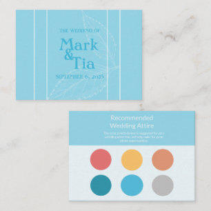 Wedding Attire Enclosure Card