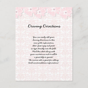 Wedding Attire Informational Sheet Enclosure Card