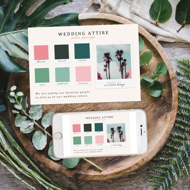 Wedding Attire | Palm Springs California Palette Invitation (Creator Uploaded)