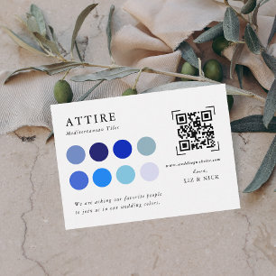 Wedding Attire QR Code Scan Enclosure Card