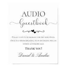 Wedding Audio Guestbook Sign, Audio Guestbook Sign