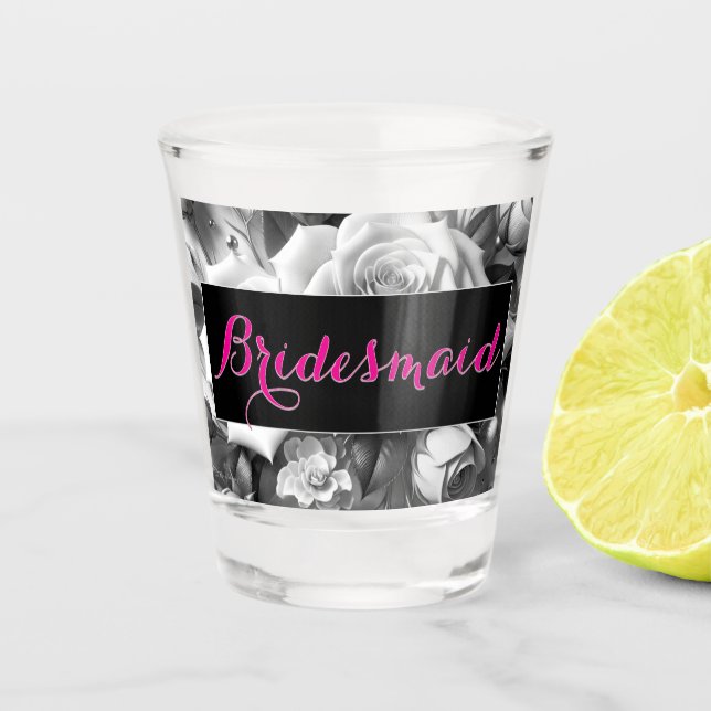 Wedding Bachelorette Party Shot Glass Bridesmaid (Front)