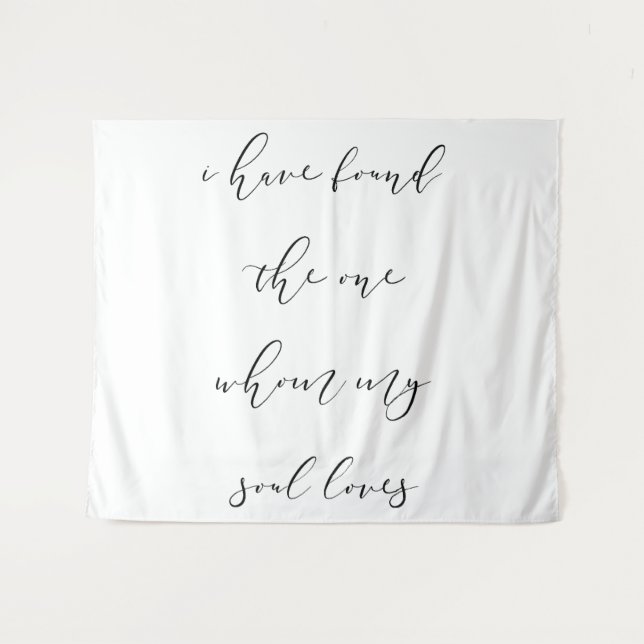 Wedding Backdrop Banner Quote Tapestry (Front (Horizontal))