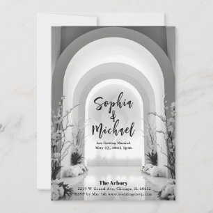 Wedding Backdrop Magazine Cover Invitation